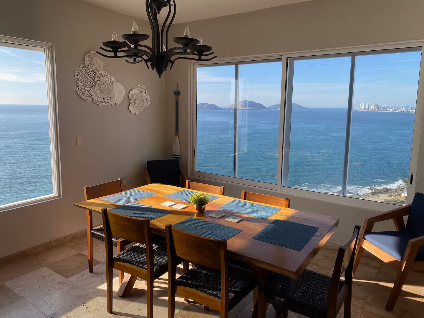 Terrace sea view at Luxury Blue Beach House